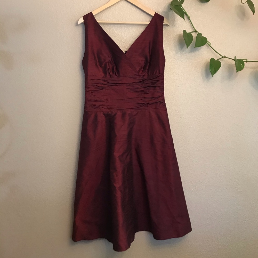 Dark red dress